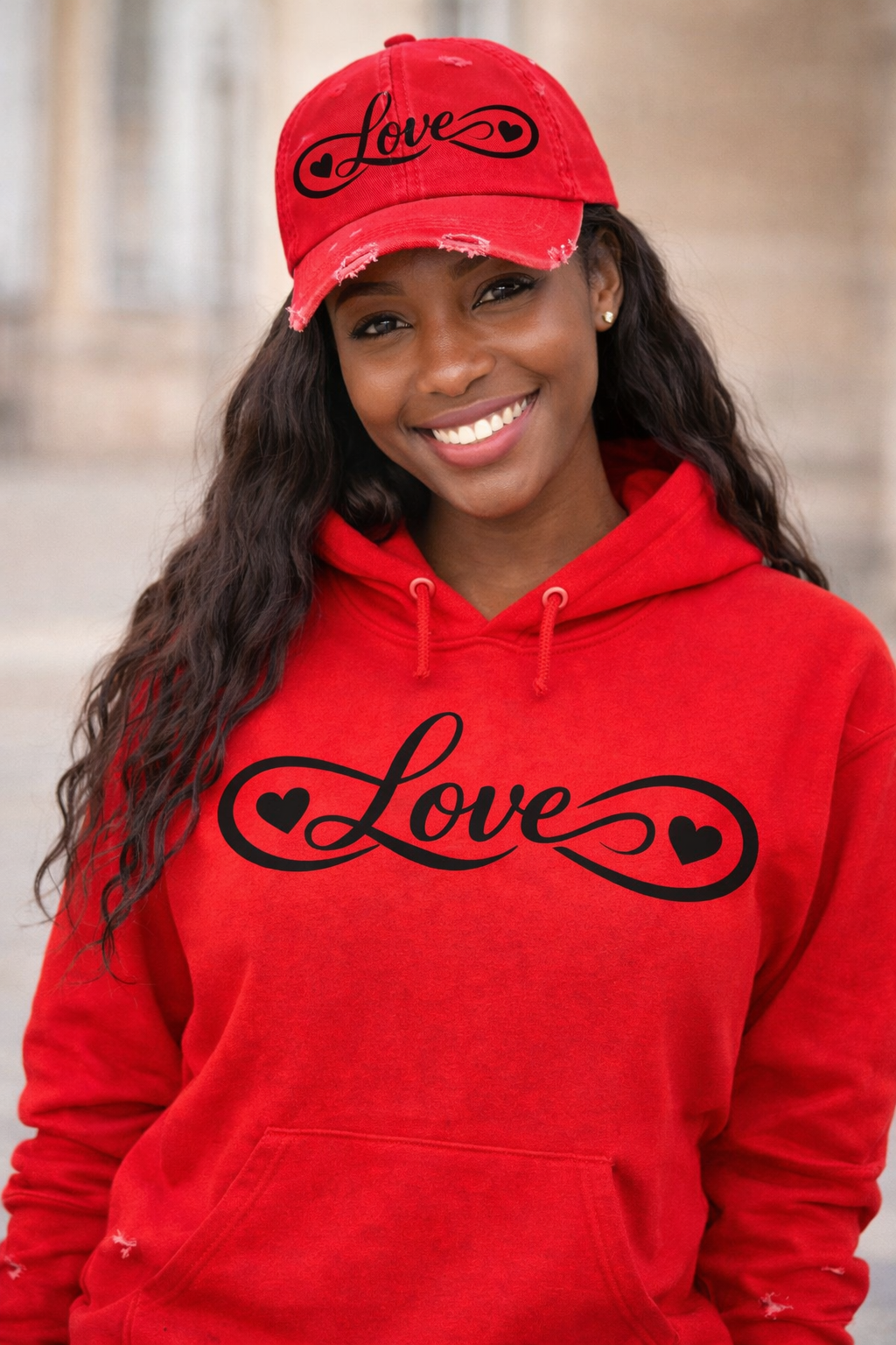Embroidered Infinity Love Hoodie