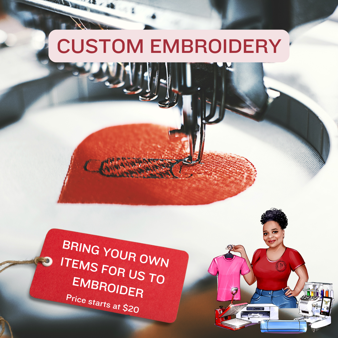 Bring Your Own Items To Embroider
