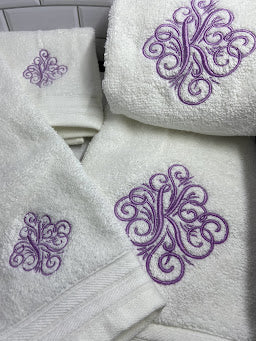 Embroidered Bathroom Towels