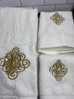 Embroidered Bathroom Towels