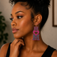 Handmade Embroidered Free Standing Lace Mom Earrings