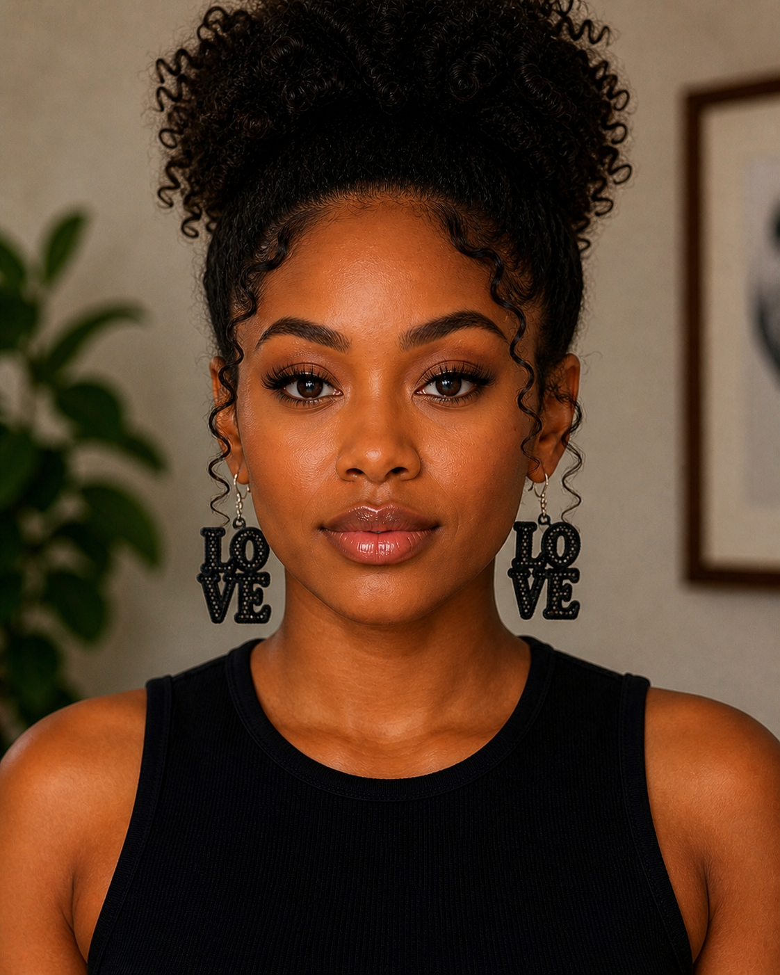 🖤 LOVE Embroidered Earrings