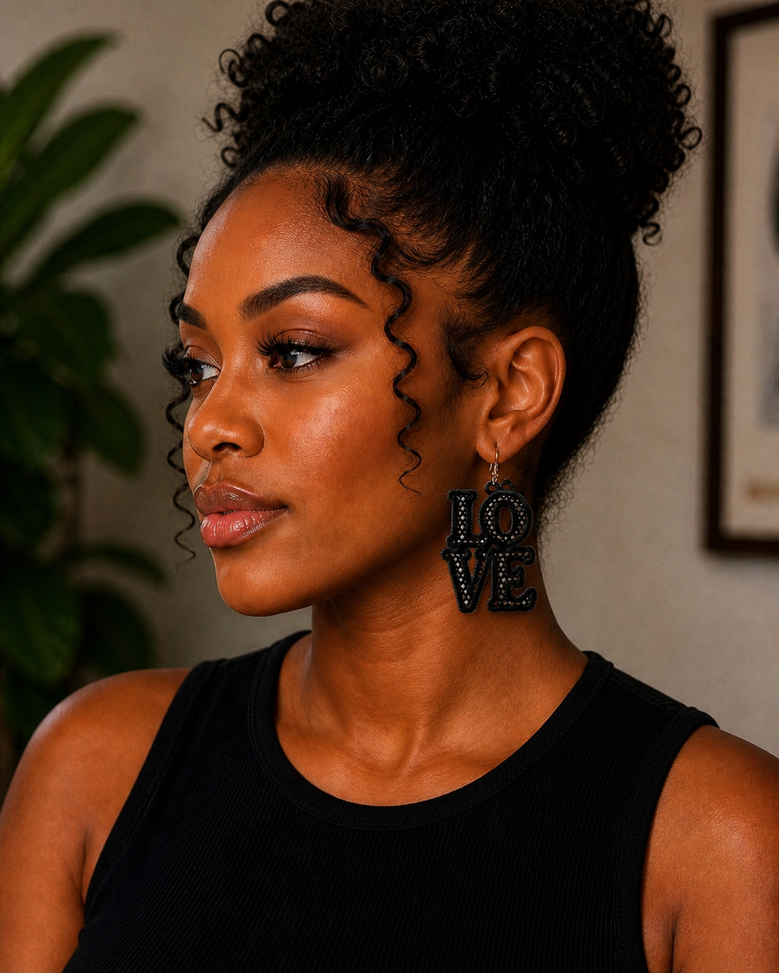 🖤 LOVE Embroidered Earrings